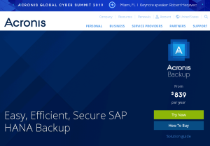 Acronis Introduces Easy, Efficient, and Secure Cyber Protection for SAP HANA